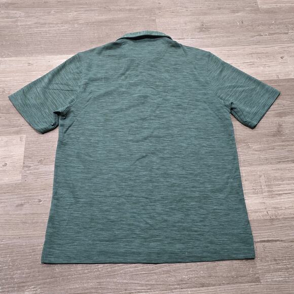 Greg Norman Play Dry Green Embordered Logo Crew Neck Short Sleeve Polo Shirt - Picture 2 of 7